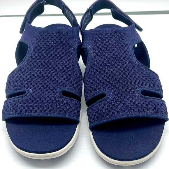 Ryka Micha Sandals Womens 11M Blue Stretch Knit Sport Open Breathable Comfort - Picture 4 of 17